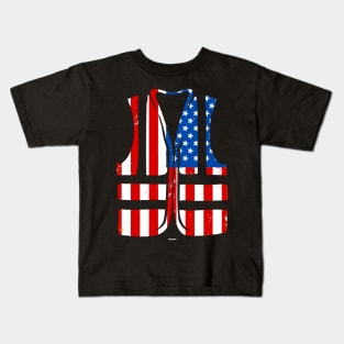 Independence Day 4th of July Vest Coworker Swagazon Associate USA Kids T-Shirt